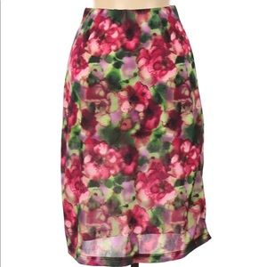 H&M mid length watercolor skirt